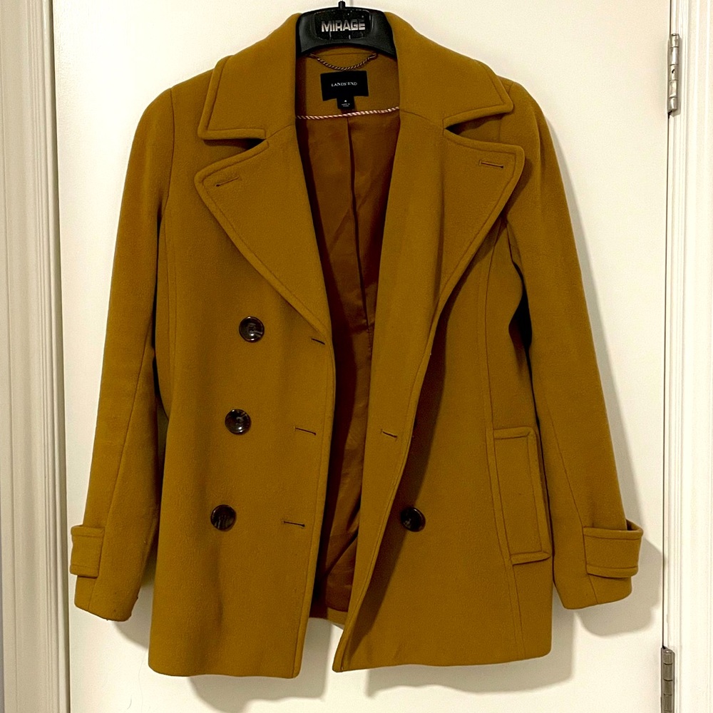 Camel Wool Cashmere Pea Coat